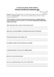 English Worksheet: A Tale of Two Cities, Charles Dickens