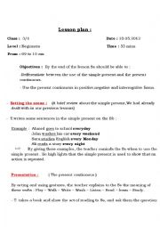 English Worksheet: Presnt continuous