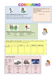 English Worksheet: Comparing