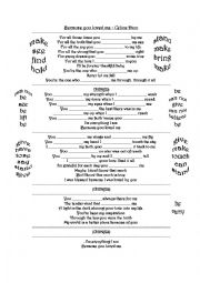 English Worksheet: Because you loved me - Simple past