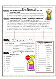 English Worksheet: The Noun and its Kinds - 2