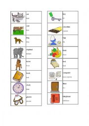 English Worksheet: Role play and vocabulary game
