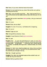 English Worksheet: 1st form test listening