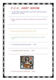 English Worksheet: FCE review