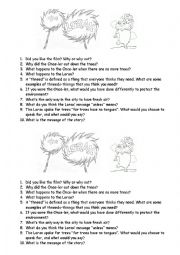 English Worksheet: after watching THE LORAX