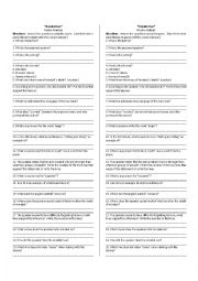 English Worksheet: Annabel Lee Exercise