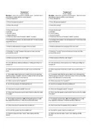 English Worksheet: Annabel Lee Exercise