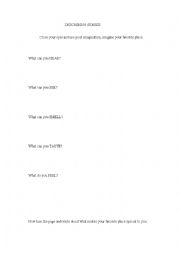 English Worksheet: DESCRIBING SENSES