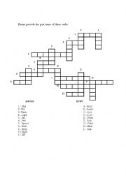 Past Tense - Irregular Verbs Puzzle