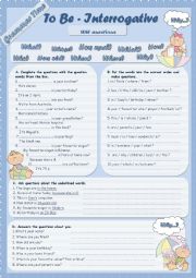 Grammar Time Series – ’To Be’ Set (4) Interrogative (2/2)  – WH questions