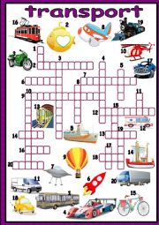 English Worksheet: means of transport