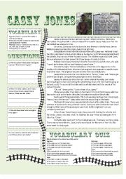 English Worksheet: Casey Jones