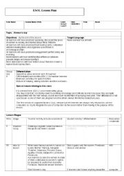 English Worksheet: lesson plan present perfect