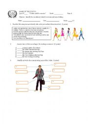 English Worksheet: clothes and accessories