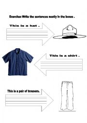 English Worksheet: clothing
