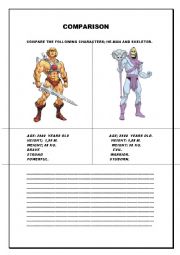 English Worksheet: COMPARISON.