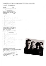 English Worksheet: Coldplay - The hardest part