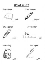 English Worksheet: What is it?