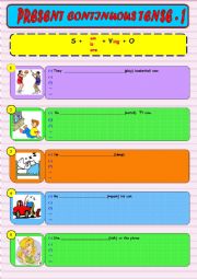 PRESENT CONTINUOUS TENSE 1/2