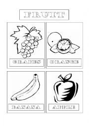 English Worksheet: Fruit Flashcards