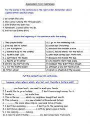 Sentence structure-revision test