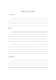 English Worksheet: Essay Scaffold Page