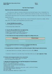 English Worksheet: TRANSPORTATIO? NOW AND THEN