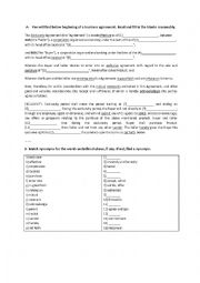 English Worksheet: READING AND VOCAB. - ENGLISH FOR BUSINESS 