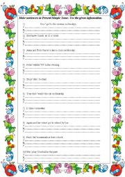 English Worksheet: Present Simple practice 