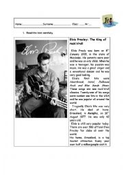 English Worksheet: Elvis Presley