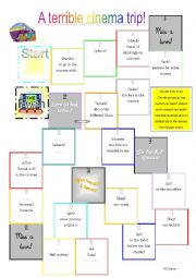 English Worksheet: A terrible cinema trip