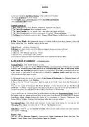 English Worksheet: London