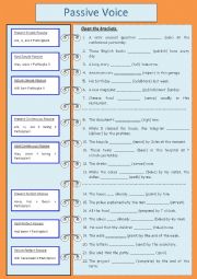 English Worksheet: ALL Passive Forms