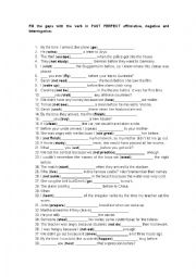 English Worksheet: Past Perfect