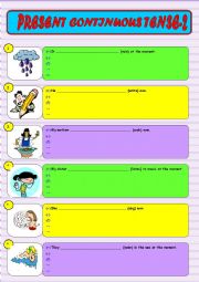 English Worksheet: PRESENT CONTINUOUS TENSE 2/2