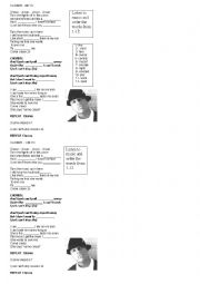 English Worksheet: song- closer