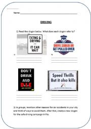 English Worksheet: Driving 