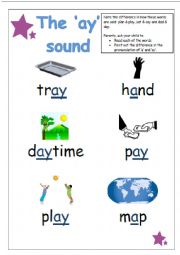 English Worksheet: AY pronunciation