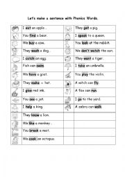 English Worksheet: Alphabet and sentences