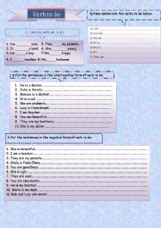 English Worksheet: Verb to be 