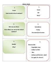 English Worksheet: Role play-Eating habits