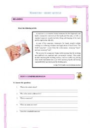 English Worksheet: Manicure