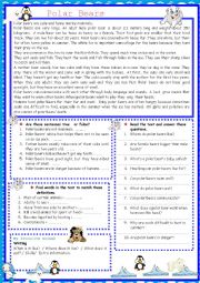 English Worksheet: Polar Bears