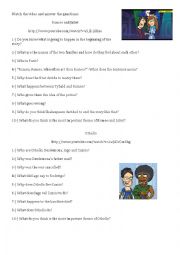 English Worksheet: Shakespeare - Video (Cliffs Note) Romeo and Juliet / Othello 