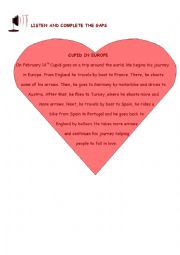 English Worksheet: CUPIDS JOURNEY