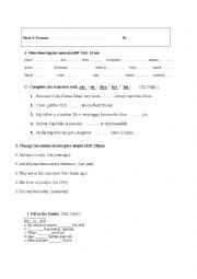 English Worksheet: a quiz for elementaries