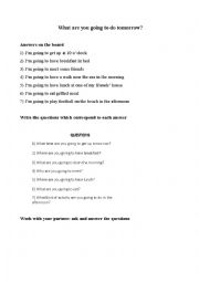 English Worksheet: be going to
