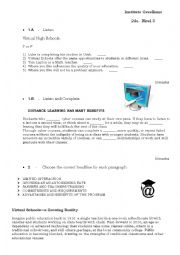 English Worksheet: Virtual Schools