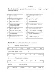 English Worksheet: Second Conditional worksheet