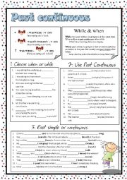 English Worksheet: Past Continuous